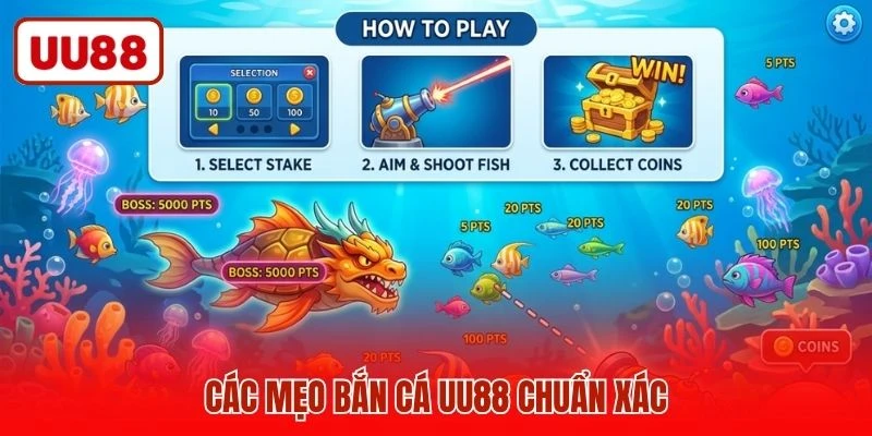 Các mẹo bắn cá UU88 chuẩn xác