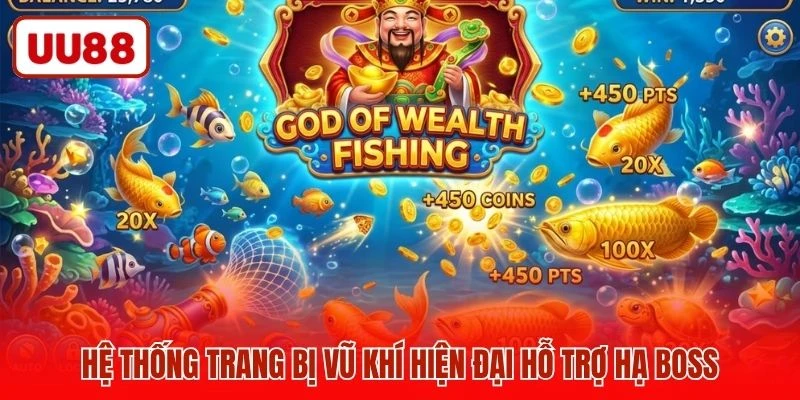 Hệ thống trang bị vũ khí hiện đại hỗ trợ hạ Boss